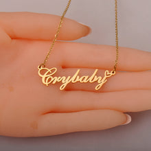 Load image into Gallery viewer, Crybaby Name Necklaces with Words Crybaby Pendant
