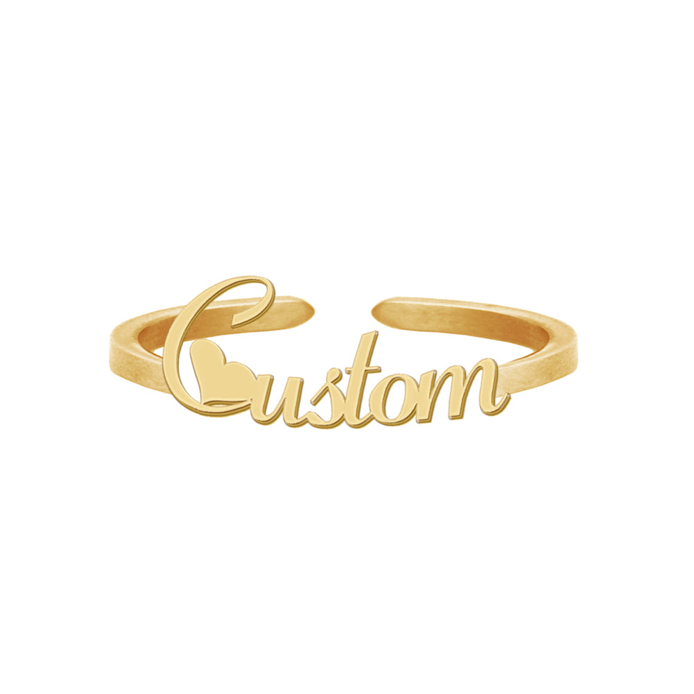 AOLOSHOW Custom Finger's Ring with Heart Design