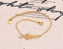 Load image into Gallery viewer, HUAN XUN Stainless Steel Alyssa Name Bracelet
