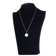 Load image into Gallery viewer, AOLOSHOW alloy initial a disc necklace
