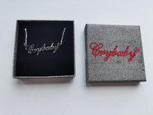 Load image into Gallery viewer, Crybaby Name Necklaces with Words Crybaby Pendant
