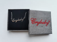 Load image into Gallery viewer, Crybaby Name Necklaces with Words Crybaby Pendant
