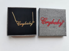 Load image into Gallery viewer, Crybaby Name Necklaces with Words Crybaby Pendant
