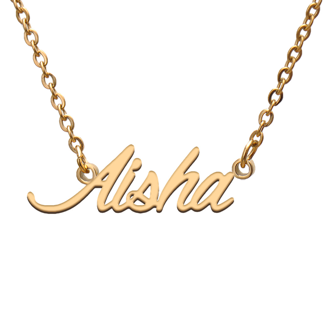 Aisha Name Necklace aoloshow
