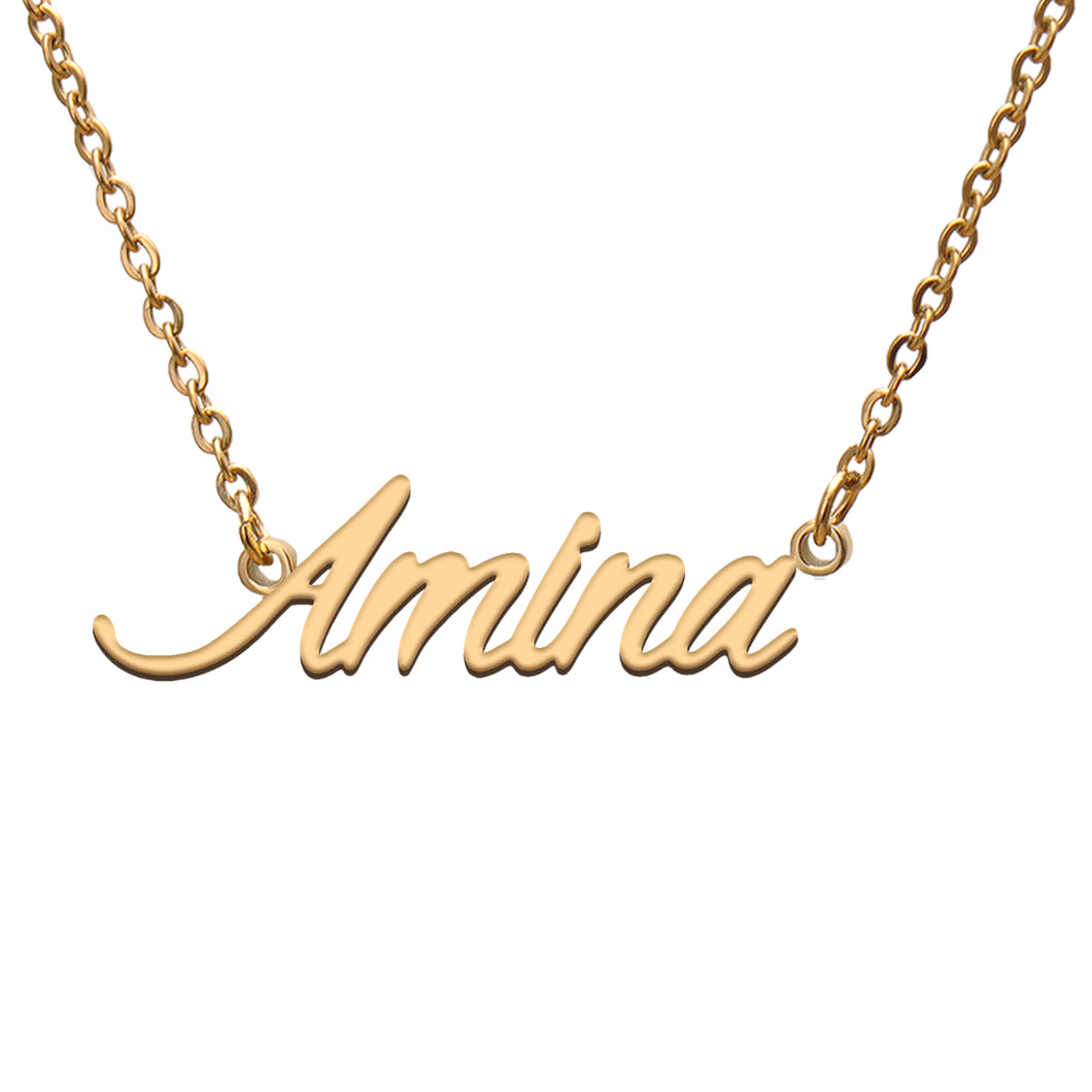 Amina Name Necklace
