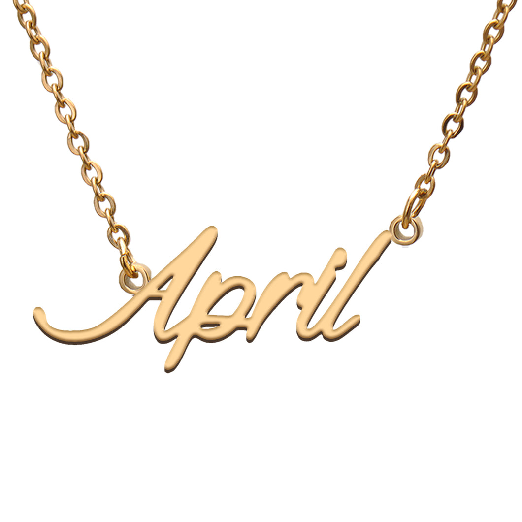 April Name Necklace