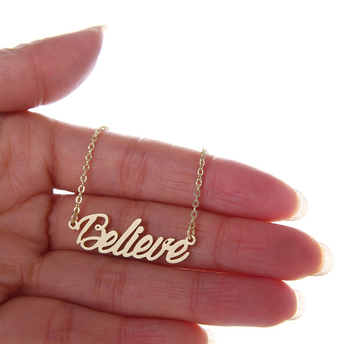 Believe Name Necklace