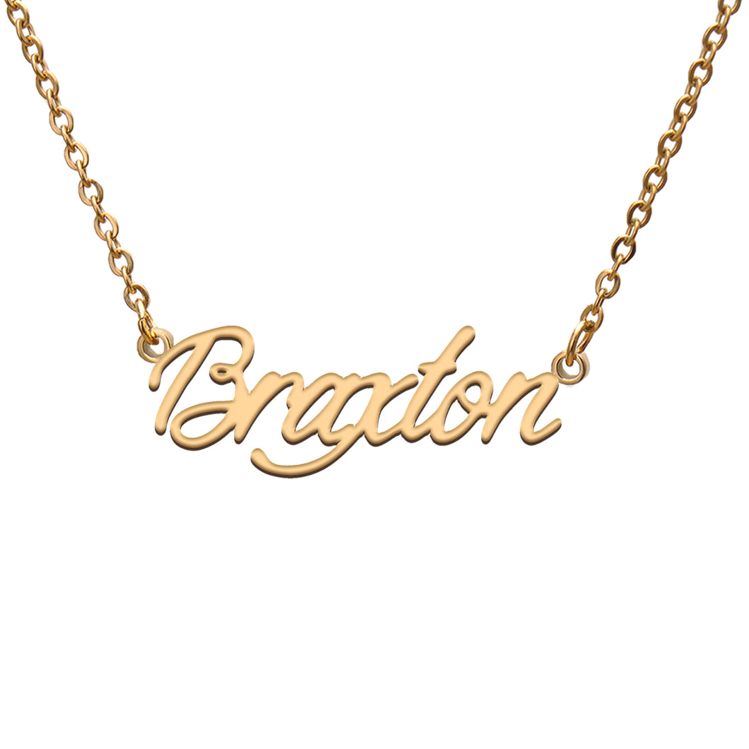 Braxton Name Necklace