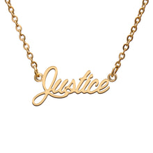 Load image into Gallery viewer, Justice Name Necklace
