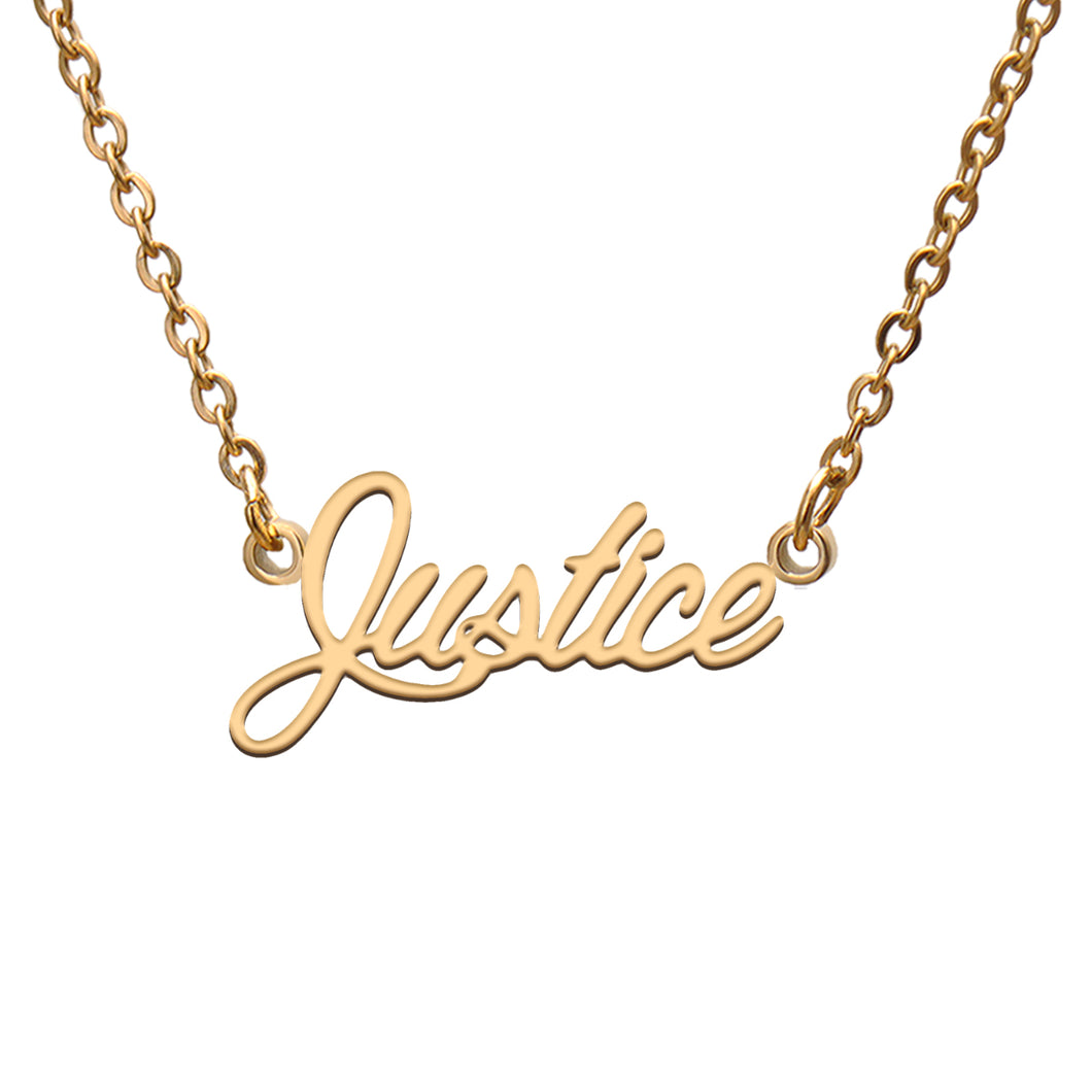 Justice Name Necklace