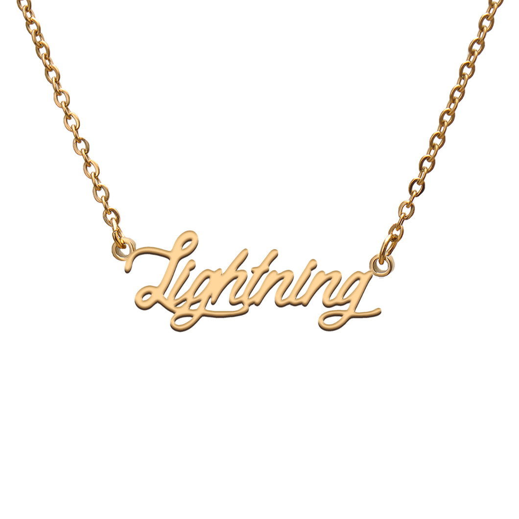Lightning Name Necklace