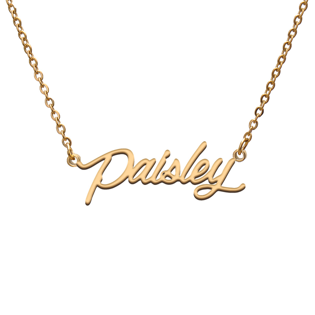Paisley Name Necklace