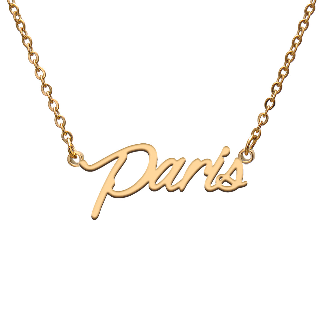 Paris Name Necklace