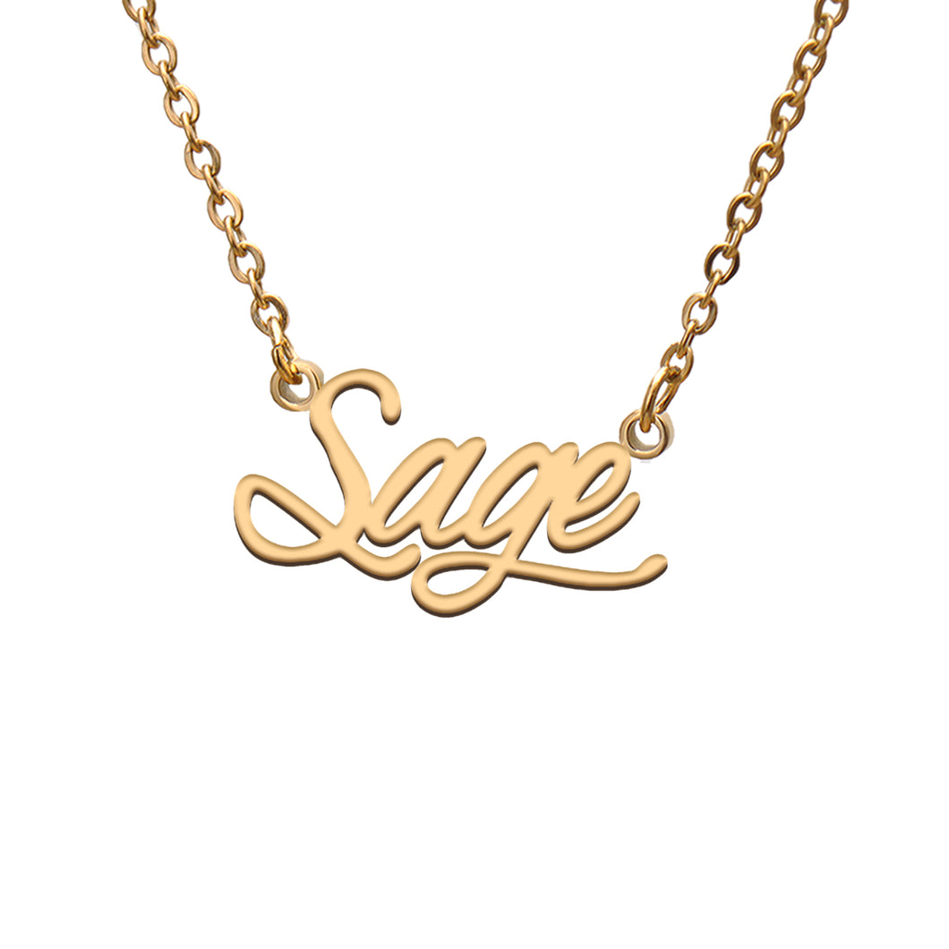 Sage Name Necklace