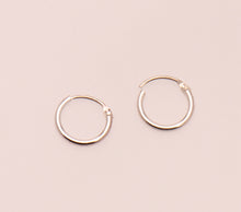 Load image into Gallery viewer, Small Sterling Silver Hoop Earrings
