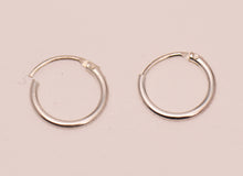 Load image into Gallery viewer, Small Sterling Silver Hoop Earrings

