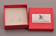 Load image into Gallery viewer, Intial Earrings with Meaningful Letter IQ Stud Earring with Gift Box
