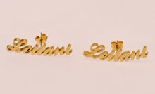 Load image into Gallery viewer, Stainless Steel Stud Earrings with Name Leilani
